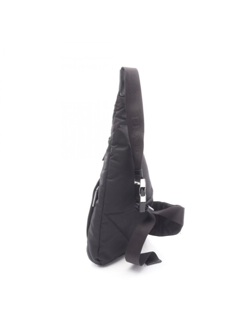 ★SOLD★ Prada Waist Bag Re-Nylon Black Nylon Triangle Logo - Picture 2 of 5